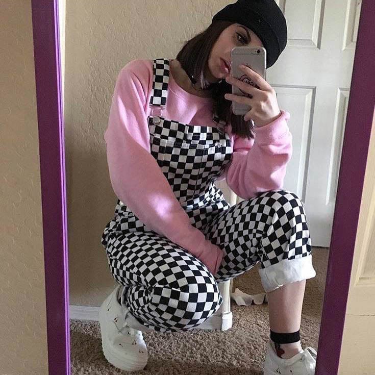 checker checkered overall racer boogzel apparel
