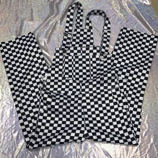 checker checkered overall racer boogzel apparel