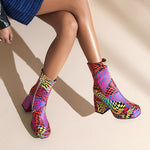 colorful chunky boots boogzel clothing