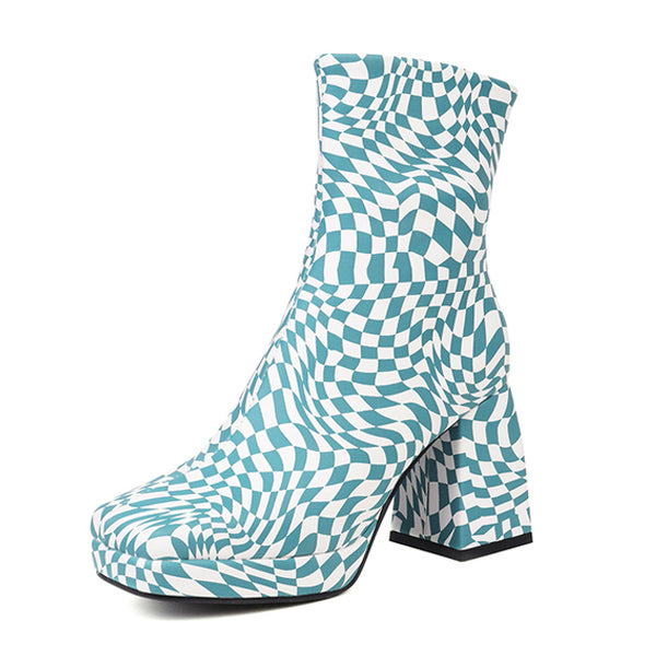 Checkered Platform Boots | BOOGZEL CLOTHING – Boogzel Clothing