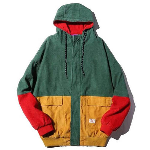 90s Kids Сorduroy Hooded Jacket green boogzel apparel