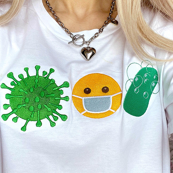 shop coronavirus embroidery tshirt boogzel apparel