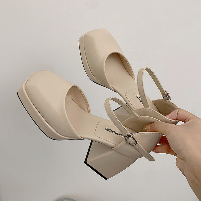 creamy white platform heels boogzel apparel