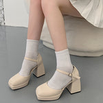 beige mary janes boogzel apparel