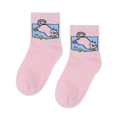 pink cat socks boogzel 