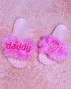 Daddy Girl Fur Sandals - Boogzel Apparel - 2