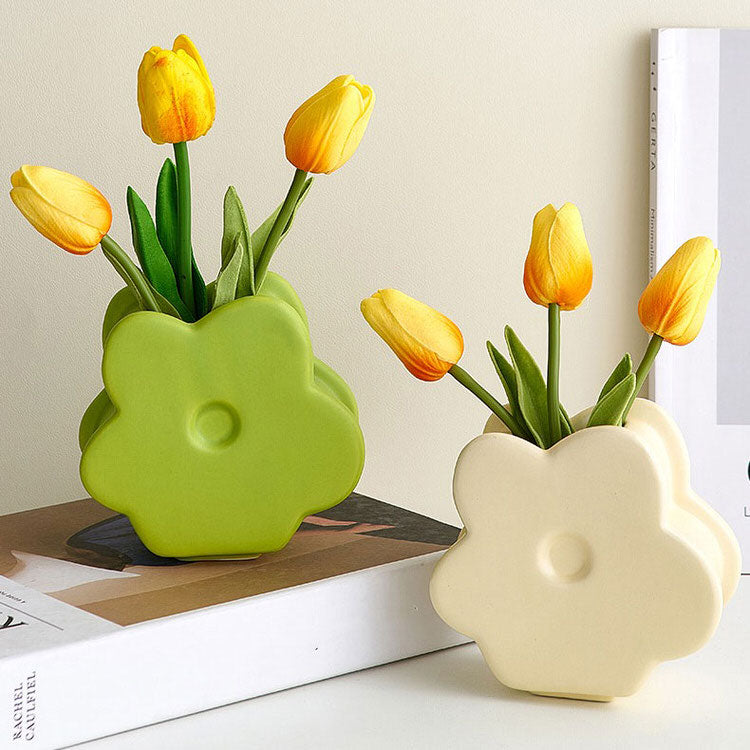 Danish Pastel Flower Shaped Vase boogzel clothing