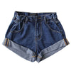 navy blue high waist shorts boogzel apparel