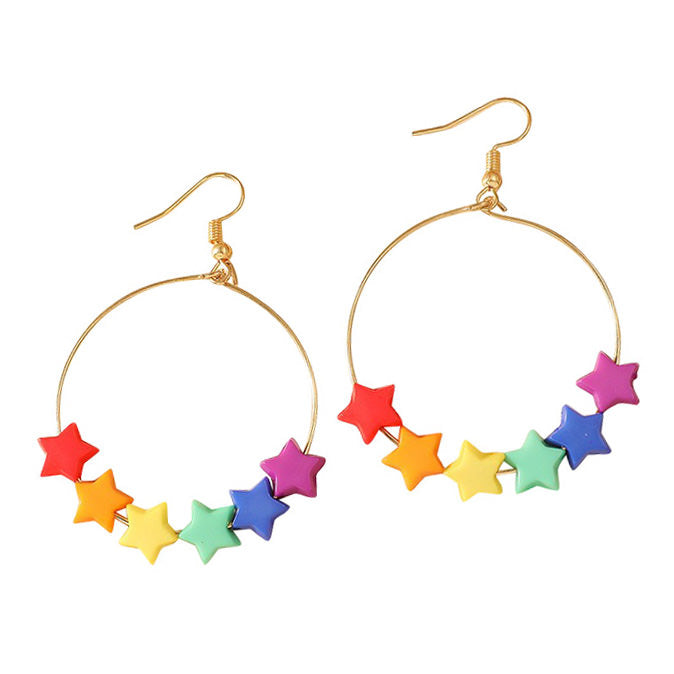 Star Hoop Earrings boogzel apparel