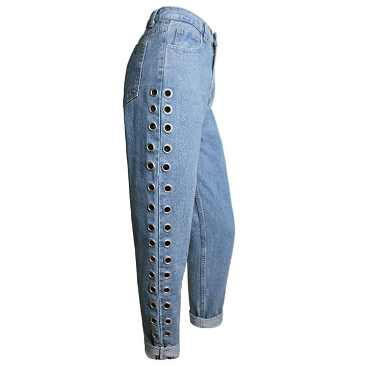 polyvore jeans overlay eyelets jeans boogzel apparel