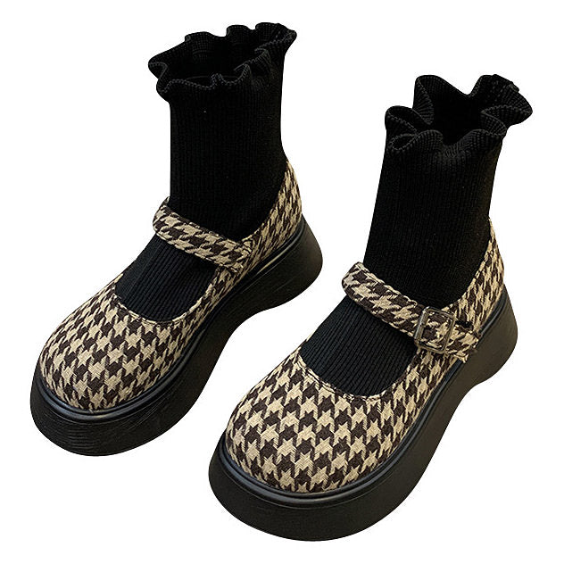 Dogtooth Check Sock Sandals boogzel apparel