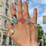 pastel shell anxiety ring boogzel apparel