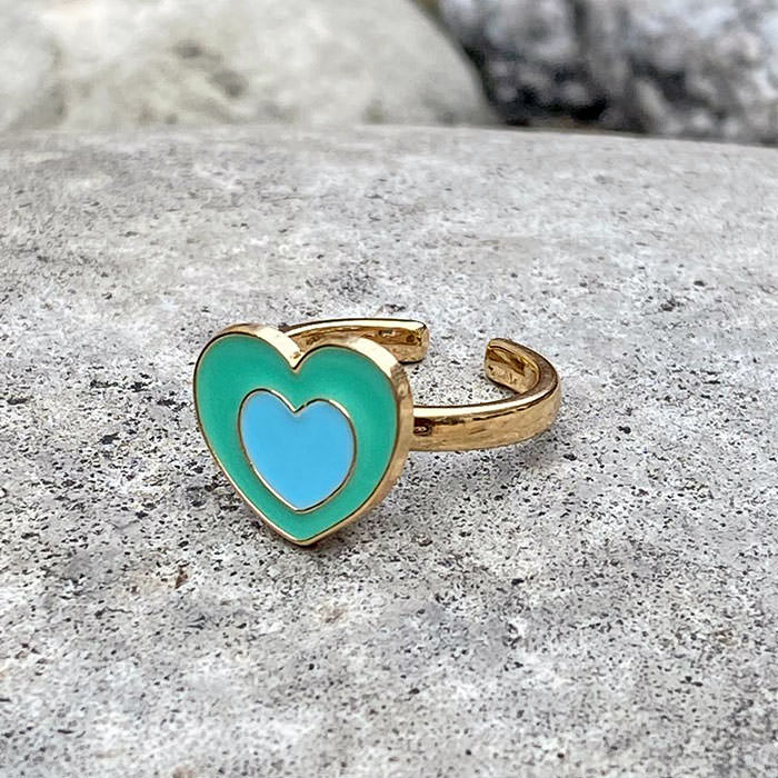 Green Heart Anxiety Ring boogzel apparel