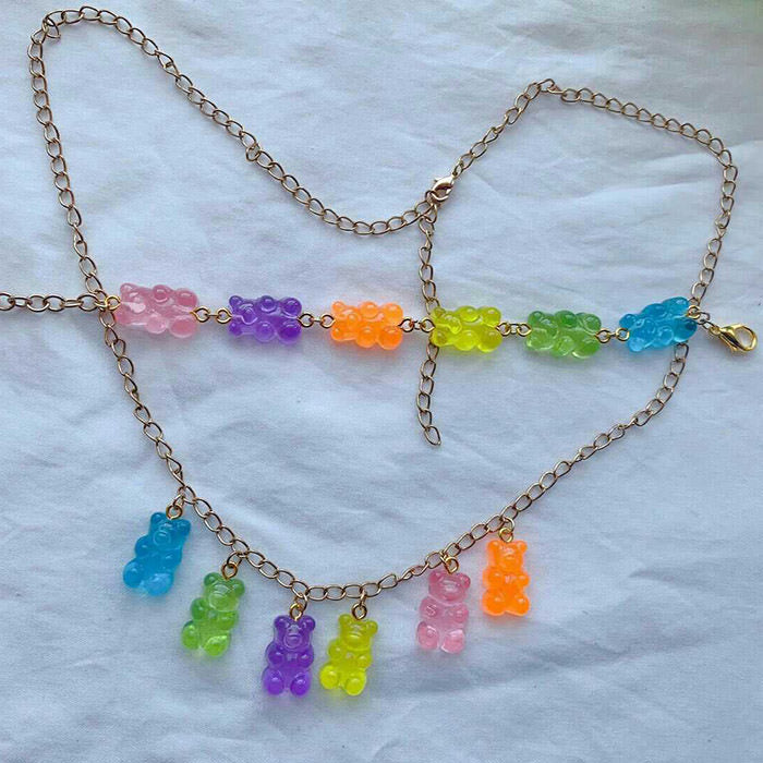 jelly bear necklace