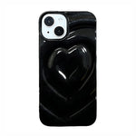 black 3d heart iphone case boogzel clothing