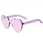 lilac heart transparent  sunglasses boogzel apparel