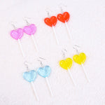 Heart Lollipop candy Earrings