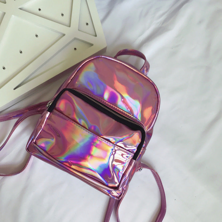 Holographic  Backpack boogzel apparel school pink