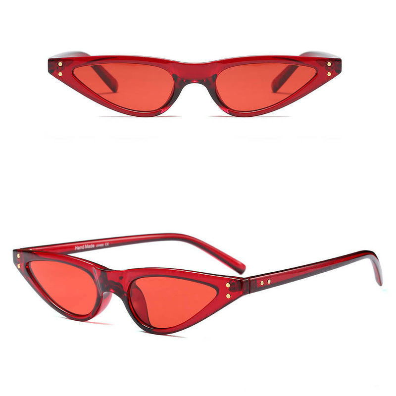red cat eyes sunglasses boogzel apparel