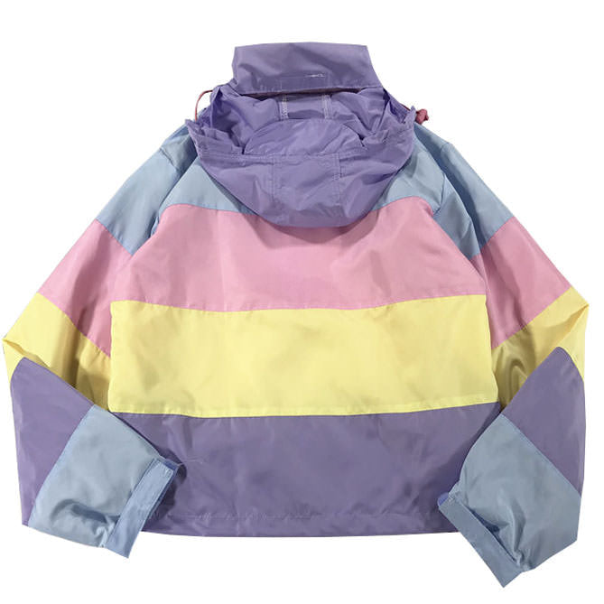 jacket polyvore niche pastel rainbow boogzel apparel