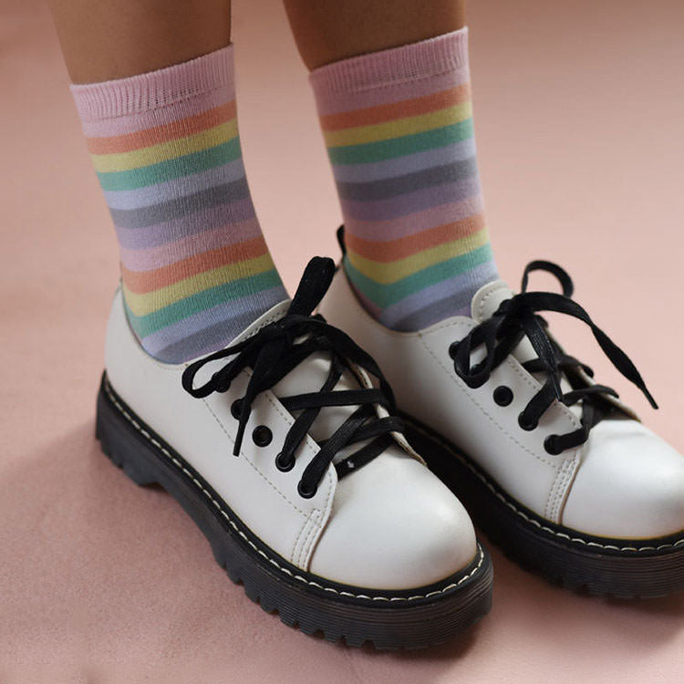 rainbow pastel socks polyvoere boogzel apparel