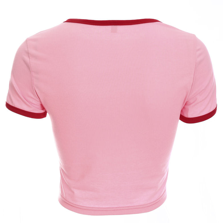 pink heart crop top boogzel apparel