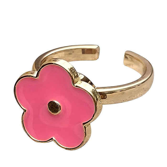 Pink Flower Anxiety Ring - boogzel apparel