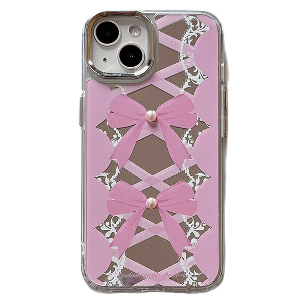 pink lace up iphone case boogzel clothing