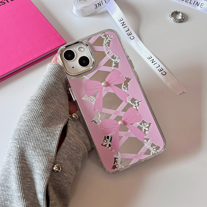 pink lace up iphone case boogzel clothing