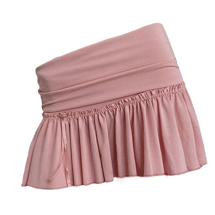 pink mini pleated skirt boogzel clothing