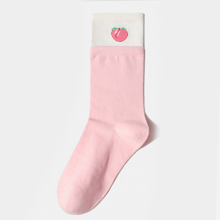 peach socks