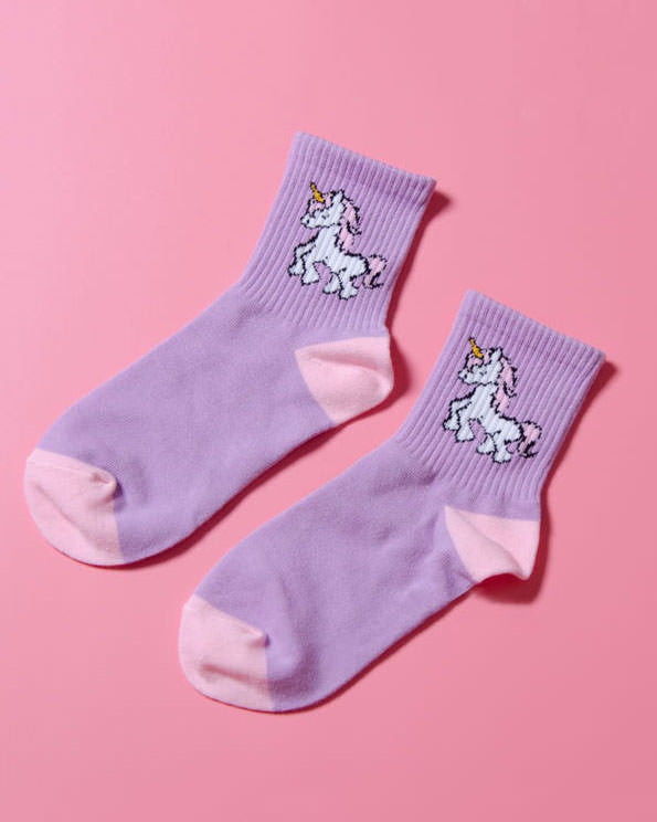Purple Unicorn Socks boogzel apparel shop usa uk