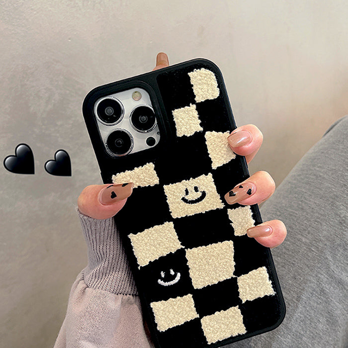 smile checkered iphone case boogzel clothing