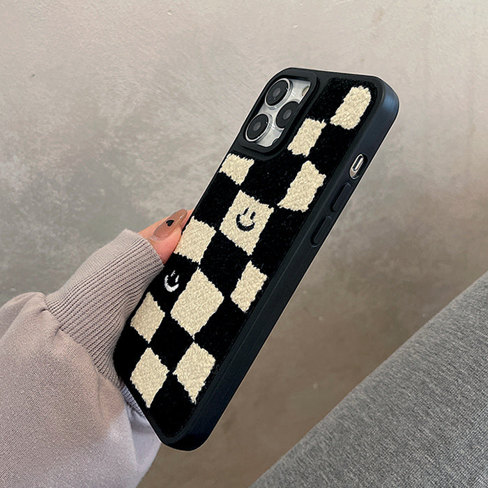 louis vuitton brown & black checkered phone case iphone 13 pro max