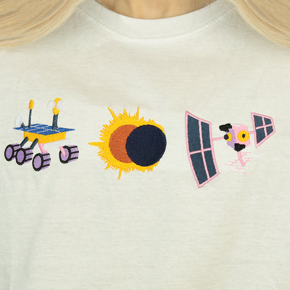 space embroidery t-shirt boogzel