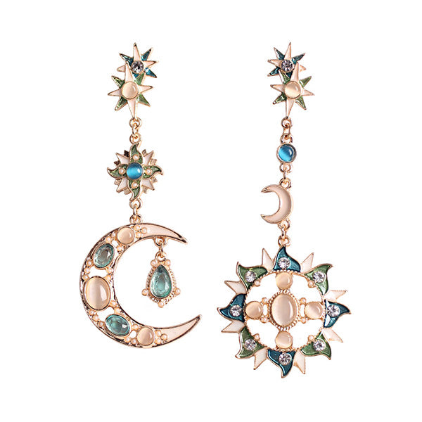 sun moon earrings