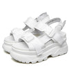white platform buckle sandals shop boogzel apparel