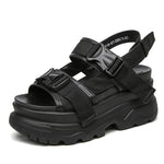black platform buckle sandals shop boogzel apparel
