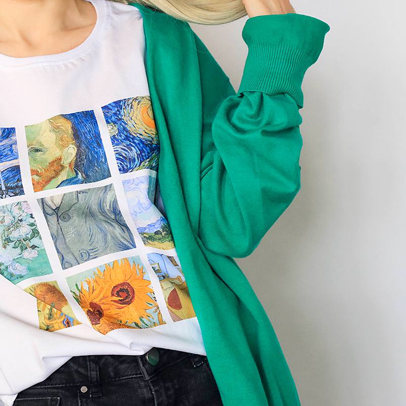 van gogh t-shirt tee shirt painting aesthetic art tumblr soft grunge fashion blog outfit boogzel apparel
