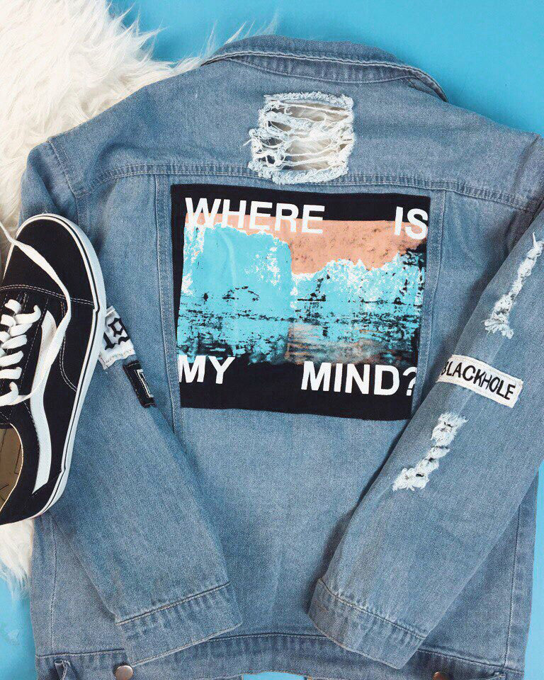 "Where is my mind" Denim Jacket boogzel apparel