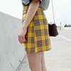 Plaid Check Mini Skirt yellow